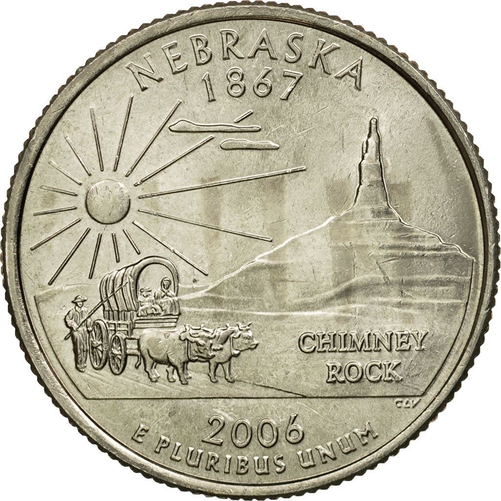 United States | 1/4 Dollar Coin | Nebraska | Km:383 | 2006