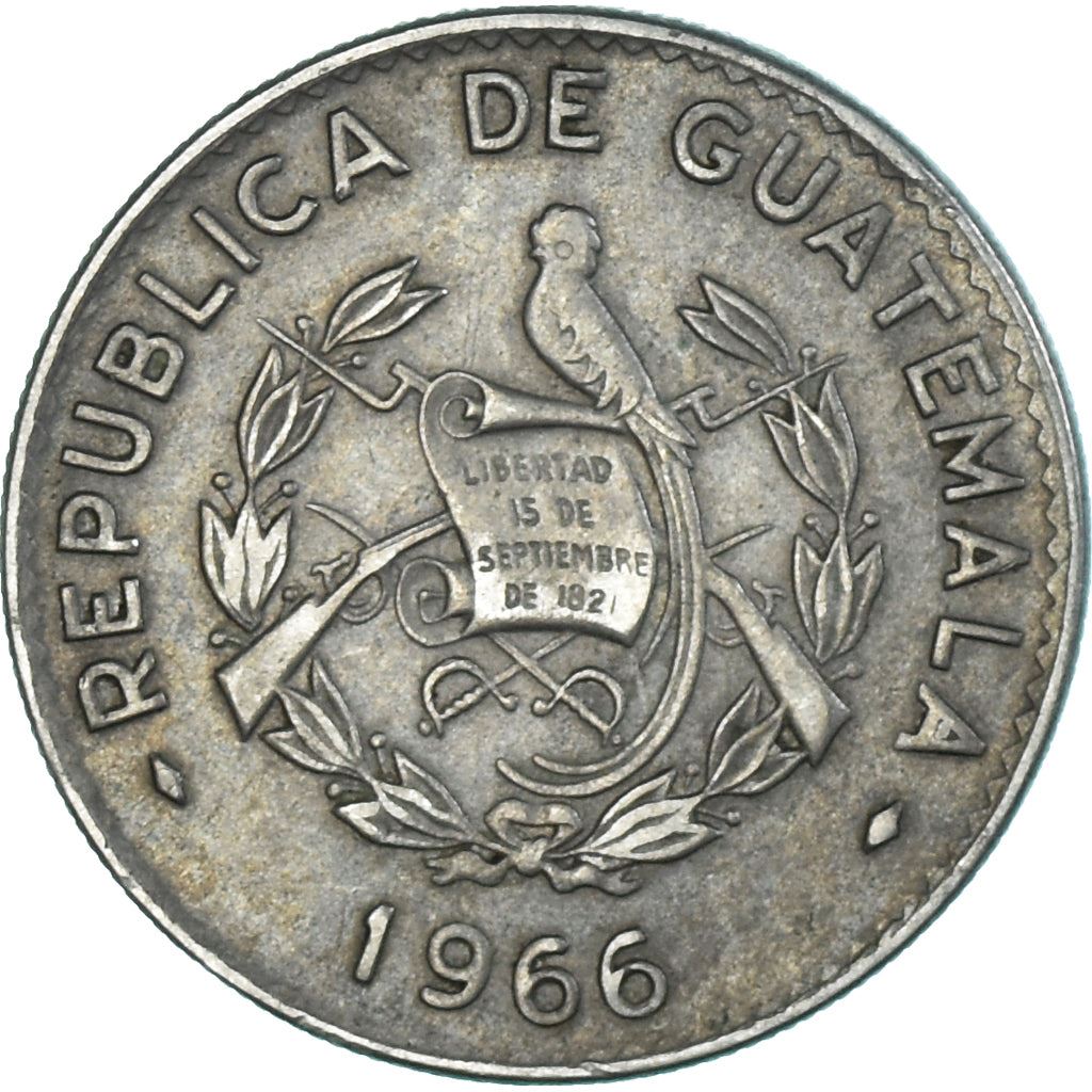 Guatemala | 10 Centavos Coin | Mayan Pillar | Km:267 | 1965 - 1970