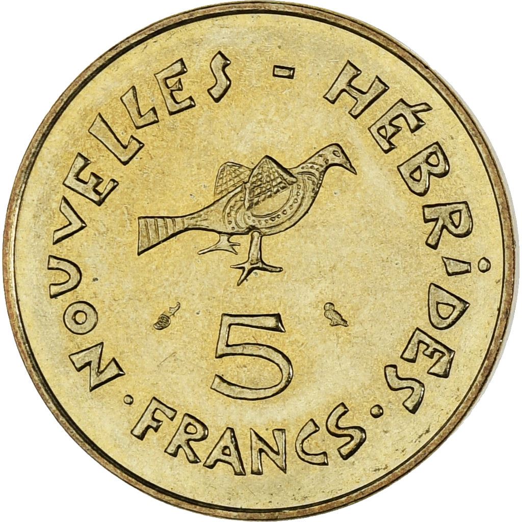 New Hebrides | 5 Francs Coin | Marianne | Frigate Bird | Km:6.1 | 1970