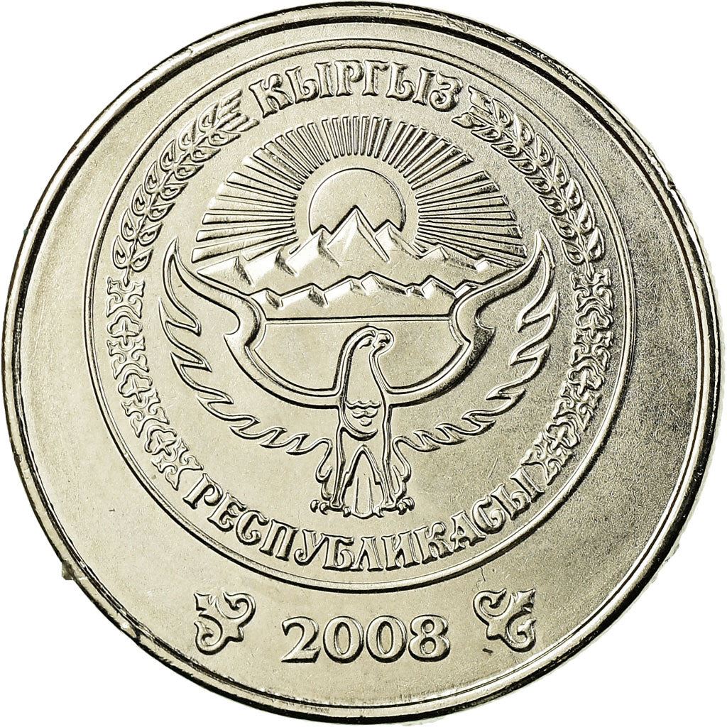 Kyrgyzstan 1 Som Coin | Falcon | Kookor | KM14 | 2008