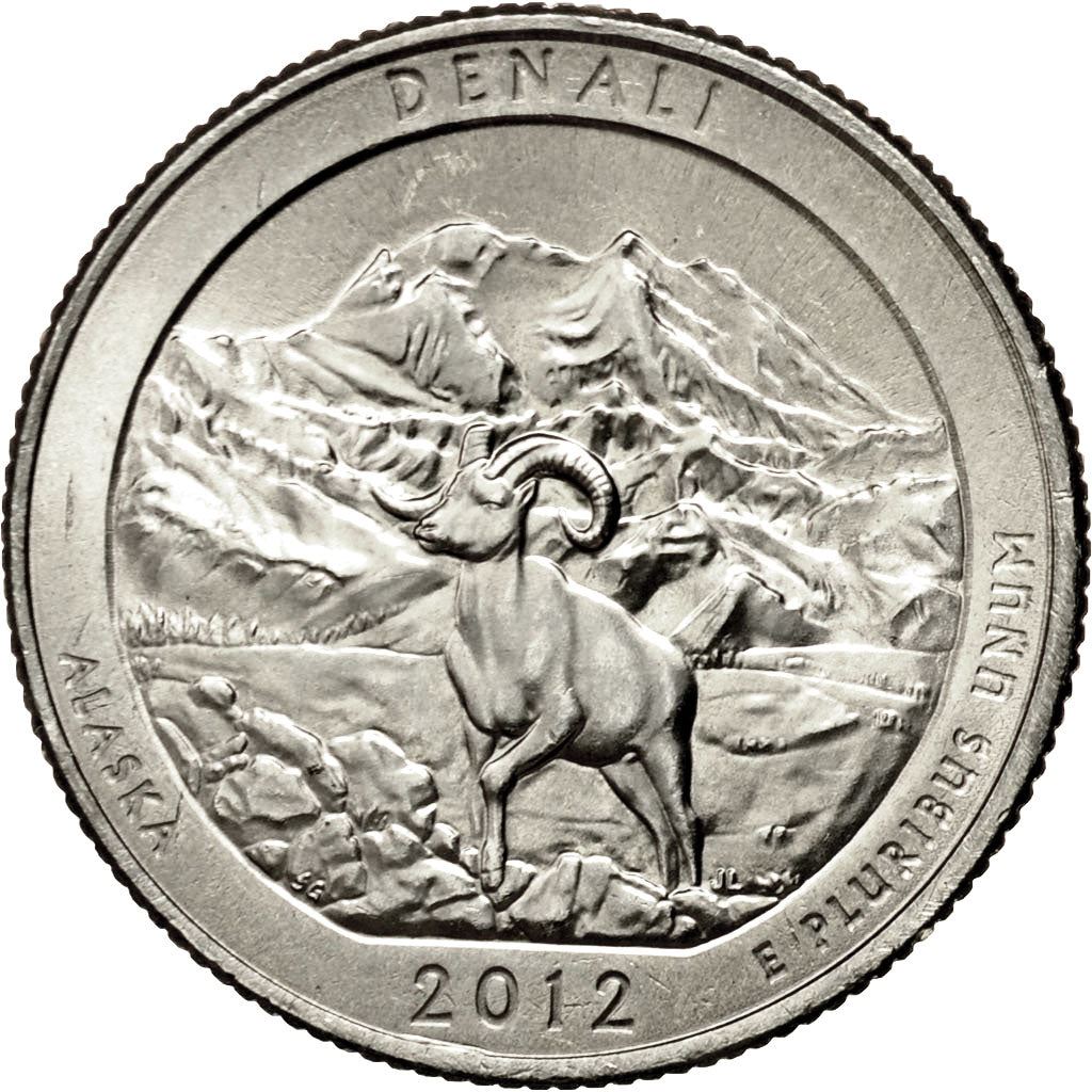 United States | 1/4 Dollar Coin | Denali National Park | Km:523 | 2012