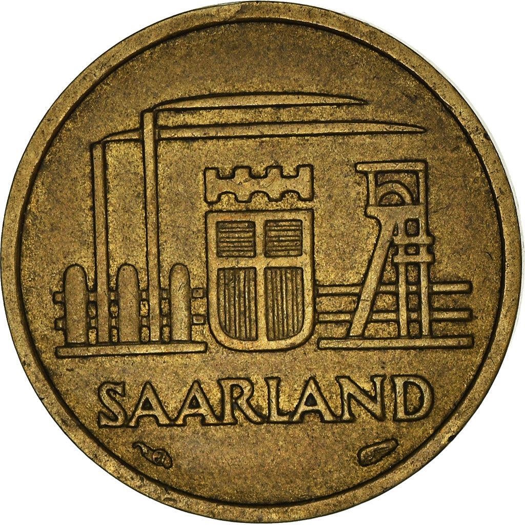 ألمانيا › سار | عملة 10 فرانك | مشهد صناعي | رقم كتالوج: 1 | 1954