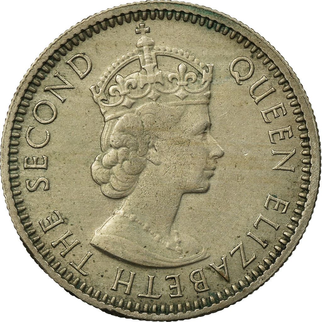 Fiji | 6 Pence Mynt | Drottning Elizabeth II | Havssköldpadda | KM19 | 1953 - 1967