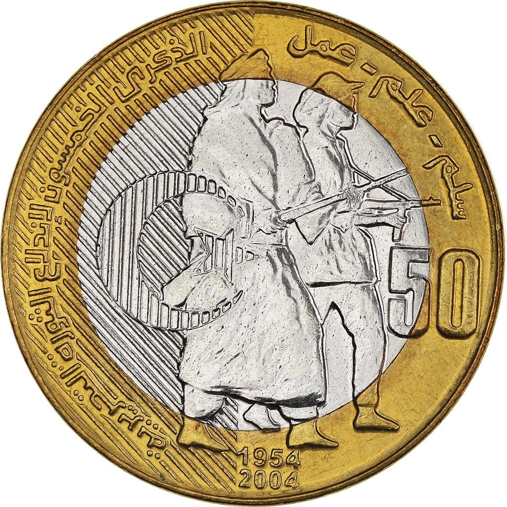 Algeria | 50 Dinars Coin | Soldiers | Km:138 | 2004