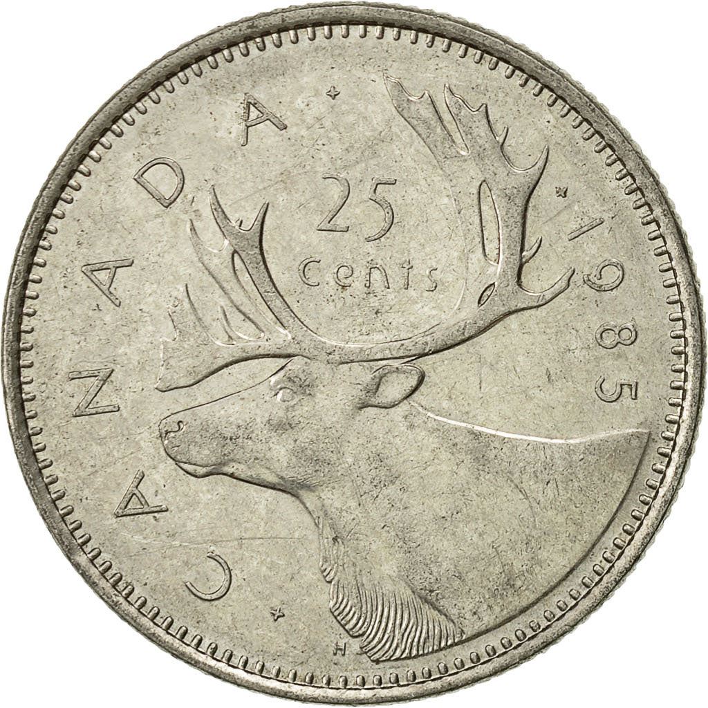 Canada | Pièce de 25 cents | Nickel | 2e portrait | KM : 74 | 1979-1989