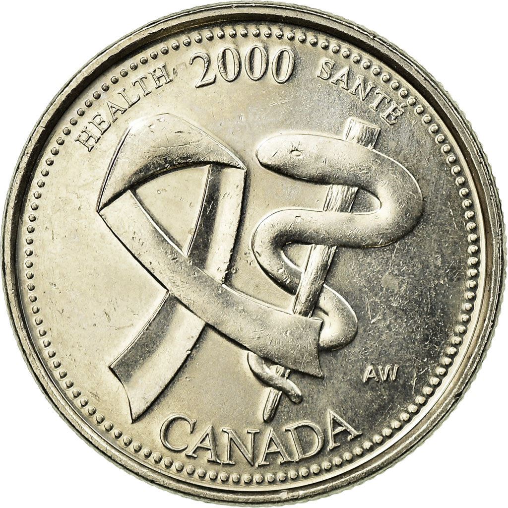 Canada | 25 Cents Coin | Health | Nickel | KM:373 | 2000
