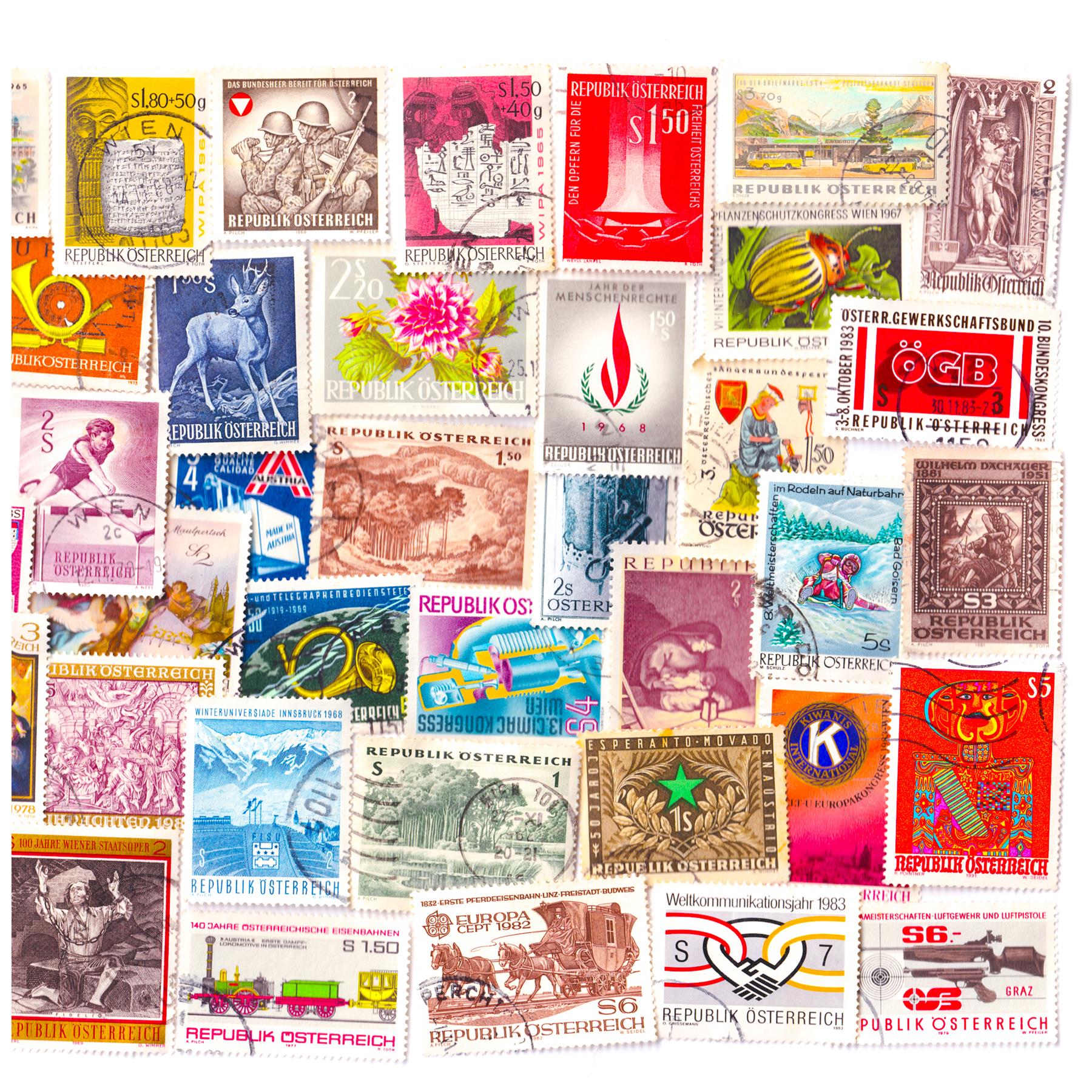 Austrian Postage Stamps | Unique Mail Marks | Austria Postmarks | Used Off Paper