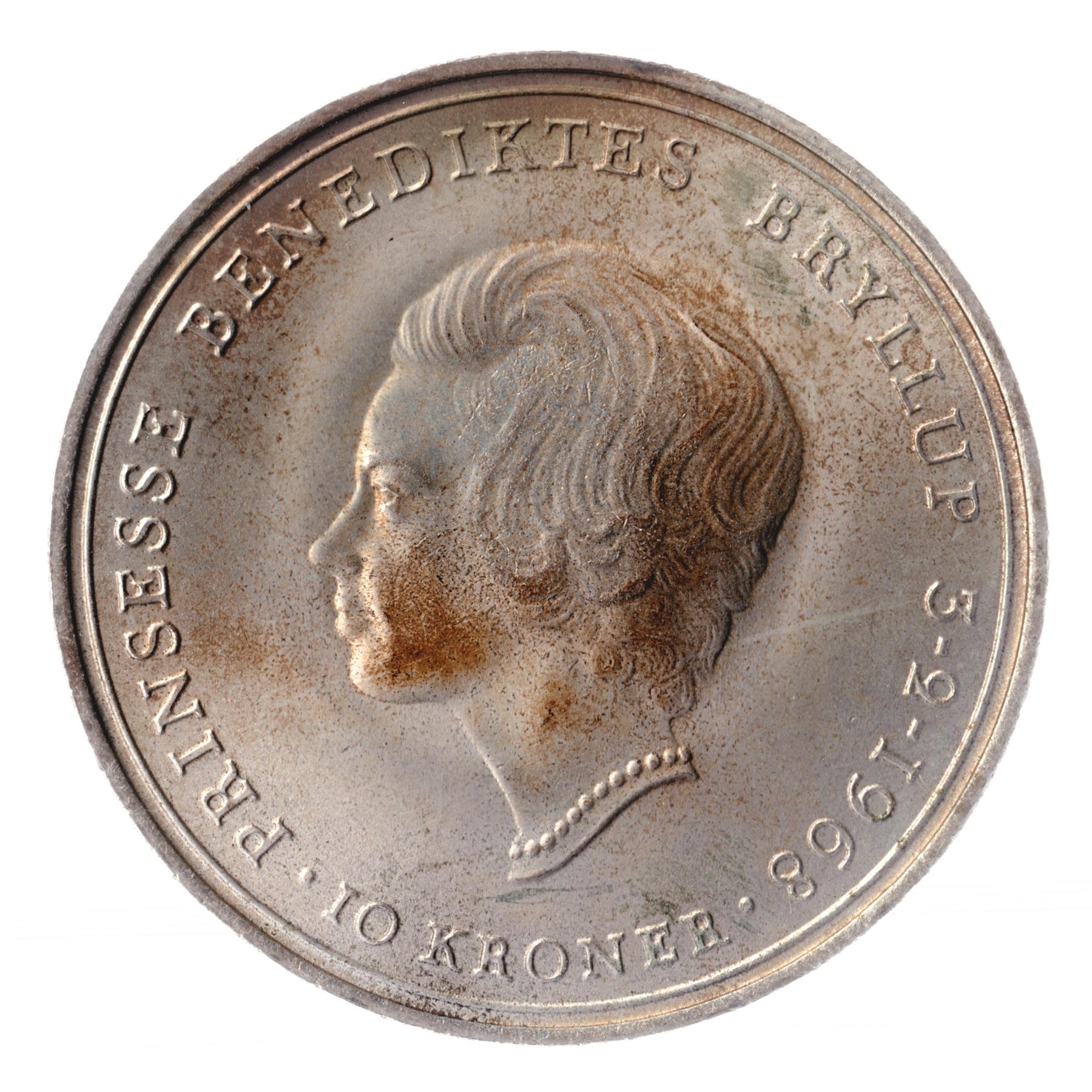 Danish Coin 10 Kroner | Frederik IX Wedding | Princess