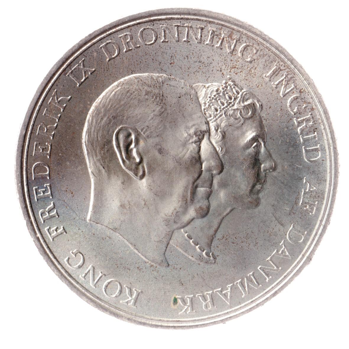Danish Coin 5 Kroner | Queen Frederik IX Silver Wedding Anniversary |