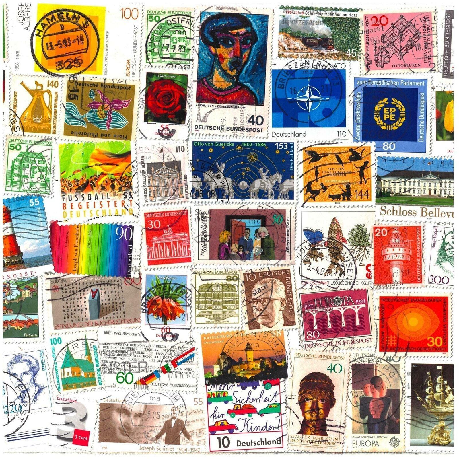 German Postage Stamps | East West Germany | Mixed Philately | Used Vintage Postmarks | Off Paper