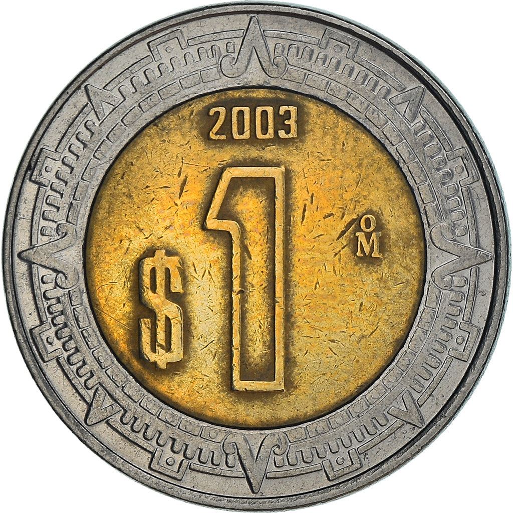 Mexico 1 Peso | 100 Coins | Aztec calendar | Golden Eagle | KM603 | 1996 - 2021