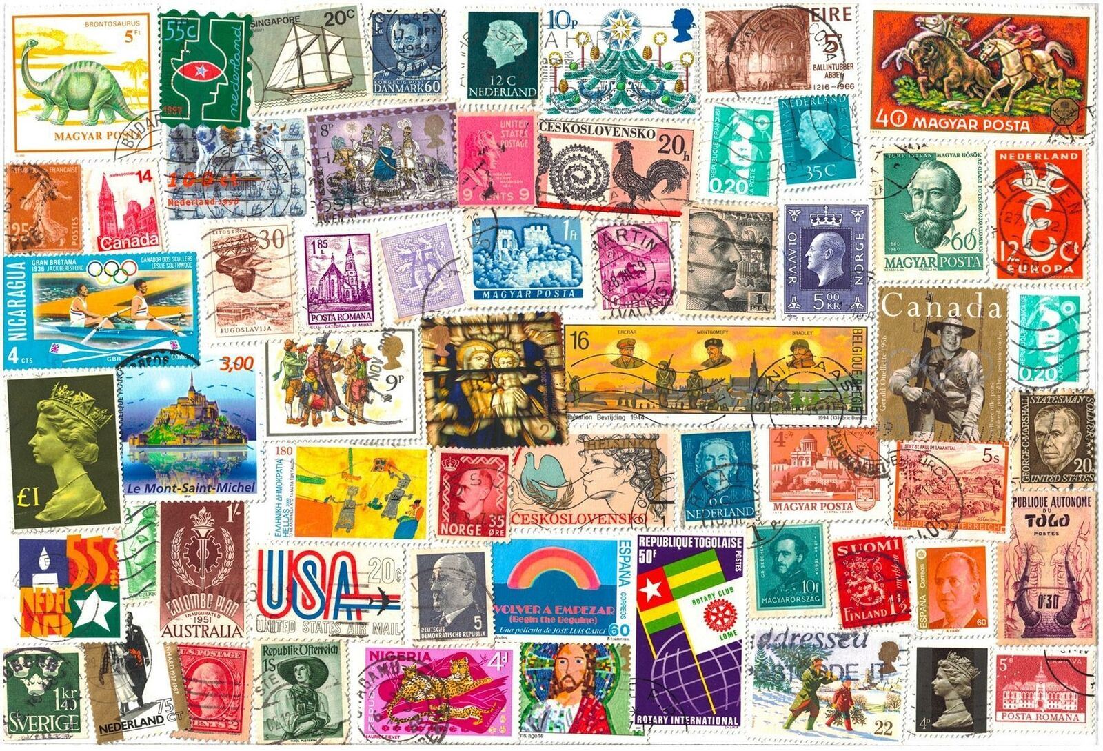 Mixed World Postage Stamps | Many Unique Countries | Interesting Philately | Used Vintage Postmarks | Off Paper