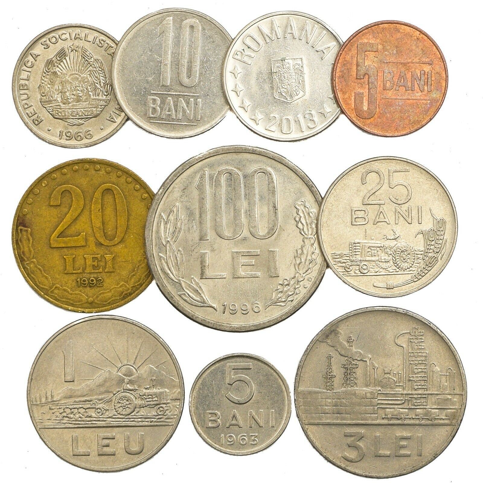ルーマニア 10種混合硬貨 | ルーマニア通貨 | レイ | レウ | バン