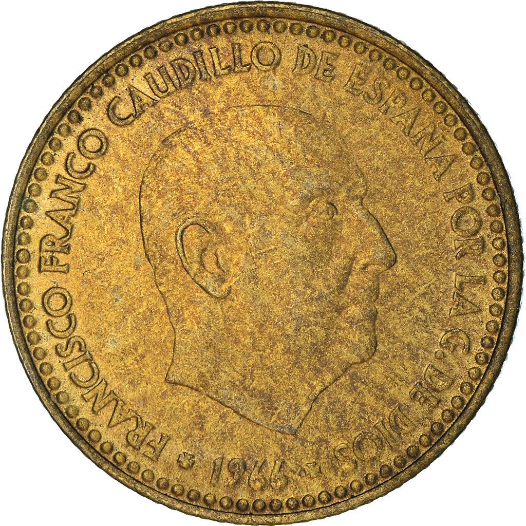 Spain 1 Peseta | 100 Coins | Spanish Dictator Francisco Franco | KM796 | 1966