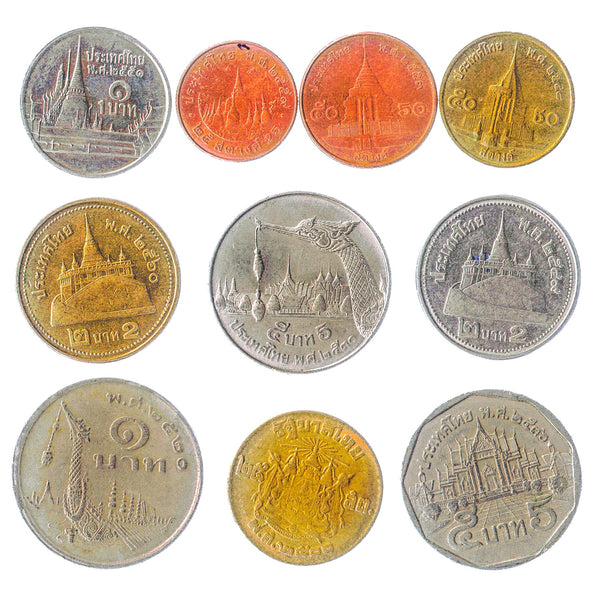 Thailand-10-Mixed-Coins-Satang