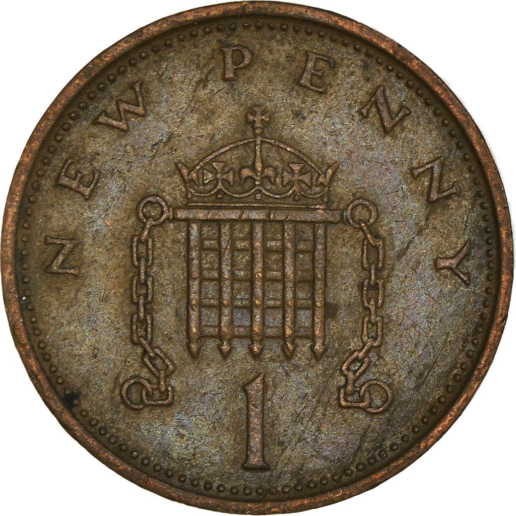 United Kingdom 1 New Penny | 100 Coins | British Currency | Young Elizabeth II | 1971 - 1981